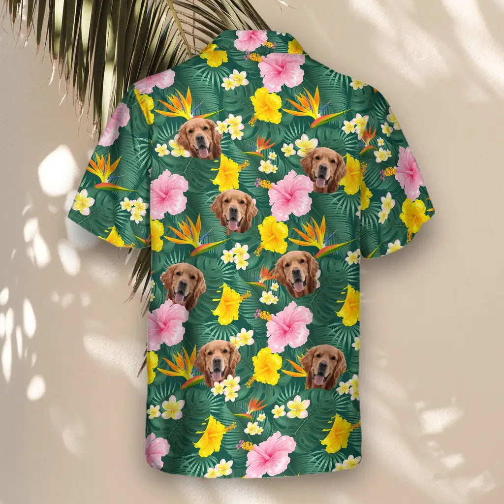 Custom Face &amp; Logo Island Blossom Hawaiian Shirt | Custom Gift for Beach Vacation &amp; Cruises