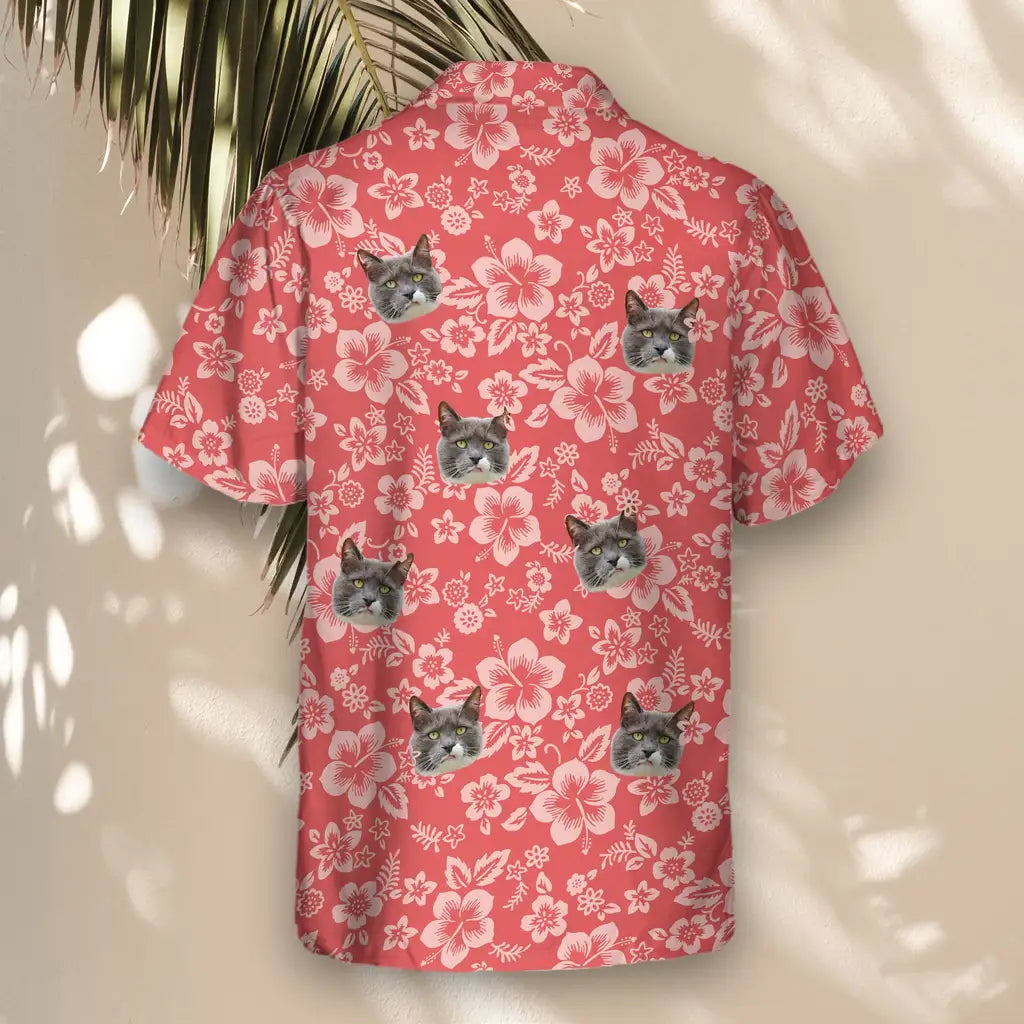 Custom Face &amp; Logo Japanese Hibiscus Blossom Hawaiian Shirt | Custom Gift for Beach Vacation &amp; Cruises