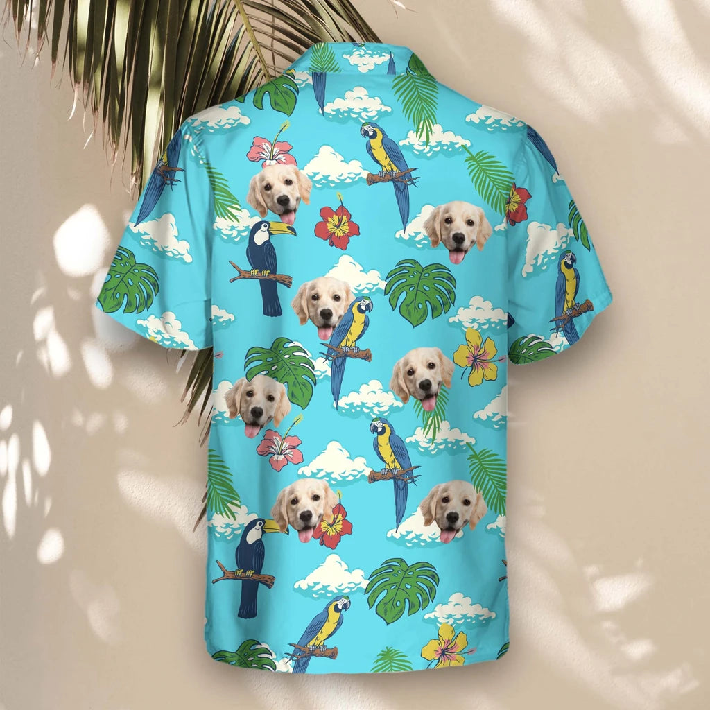 Custom Face &amp; Logo Jungle Bird Paradise Hawaiian Shirt | Unique Gift for Wildlife Lovers