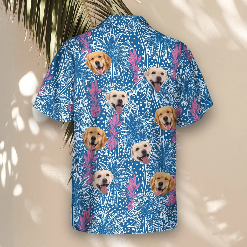 Custom Face &amp; Logo Pineapple Paradise Hawaiian Shirt | Fresh Summer Fruit Lover Gift
