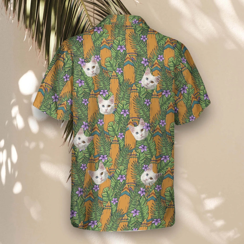 Custom Face &amp; Logo Tiki Surf Legend Hawaiian Shirt | Great for Themed Parties &amp; Group Events