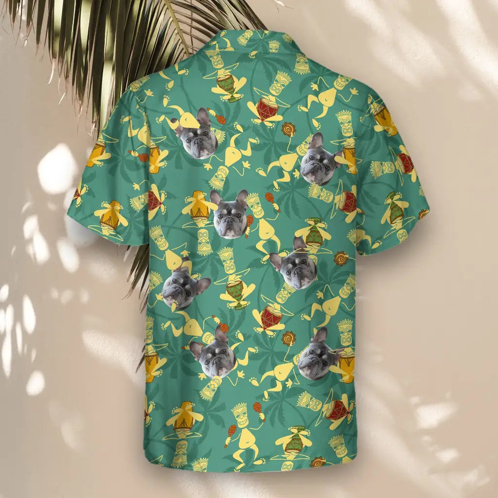 Custom Face &amp; Logo Tribal Rhythm Vibes Hawaiian Shirt | Unique Summer Beach Gift for Men