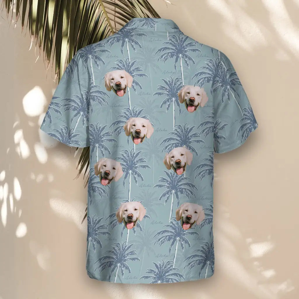 Custom Face &amp; Logo Tropical Breeze Hawaiian Shirt | Unique Summer Beach Gift for Men