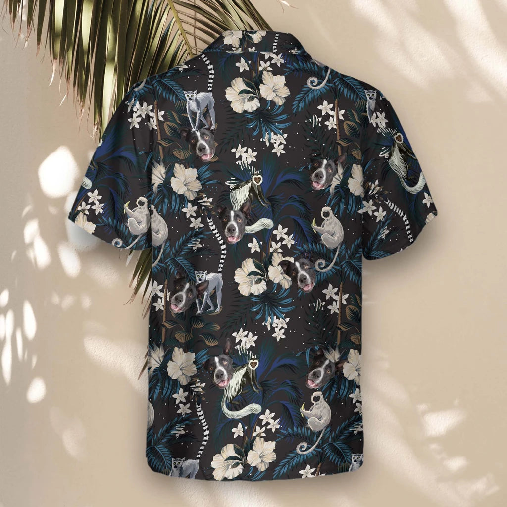 Custom Face &amp; Logo Tropical Night Bloom Hawaiian Shirt | Custom Gift for Beach Vacation &amp; Cruises