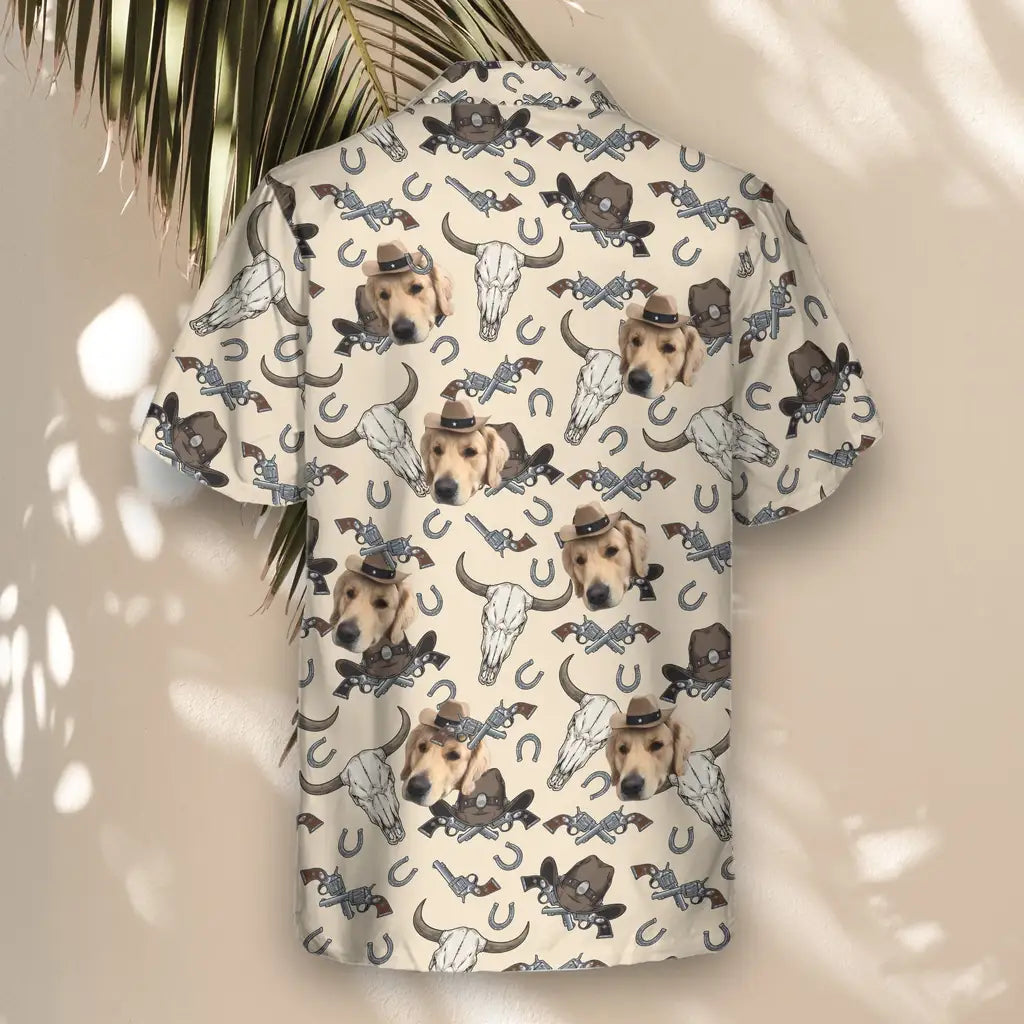 Custom Face &amp; Logo Wild West Justice Hawaiian Shirt | Unique Summer Beach Gift for Men