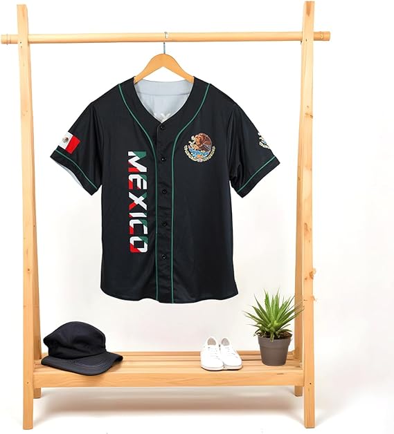 Mexico Baseball Jersey - Tricolor Winged Eagle Shirt, Mexican Flag Pride Apparel