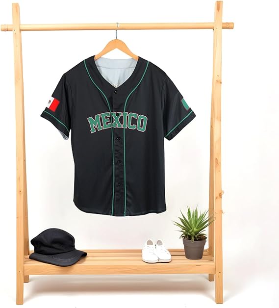 Mexico Eagle Baseball Jersey - Estados Unidos Mexicanos Gold Emblem Shirt