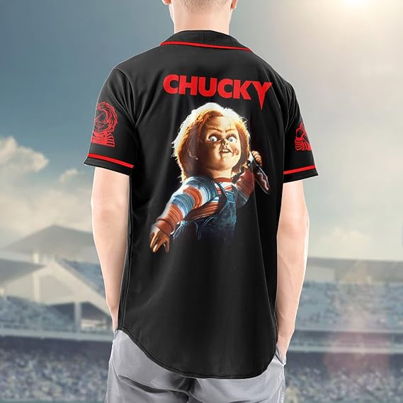 Chucky Baseball Jersey - Horror Movie Button-Up Shirt