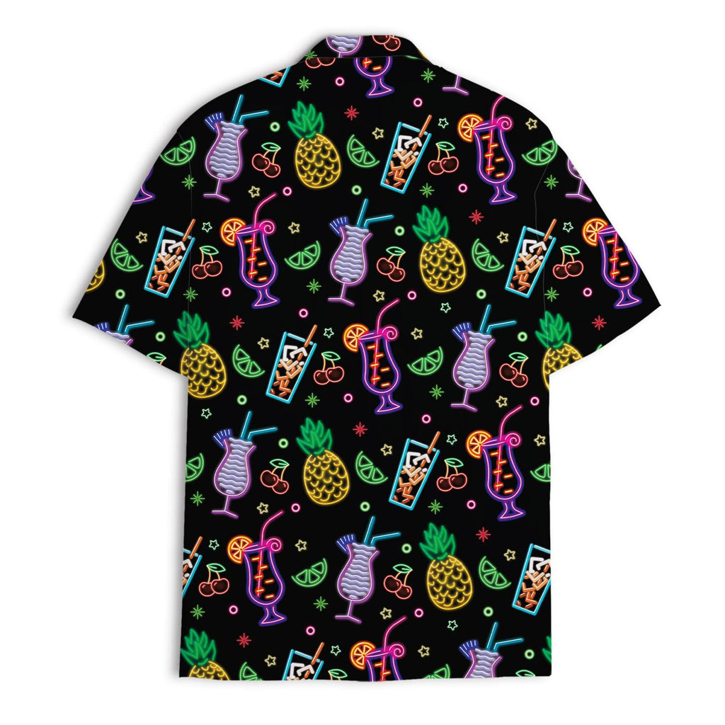 Neon Cocktail Hawaiian Shirt - Tropical Bar Drink Aloha Shirt