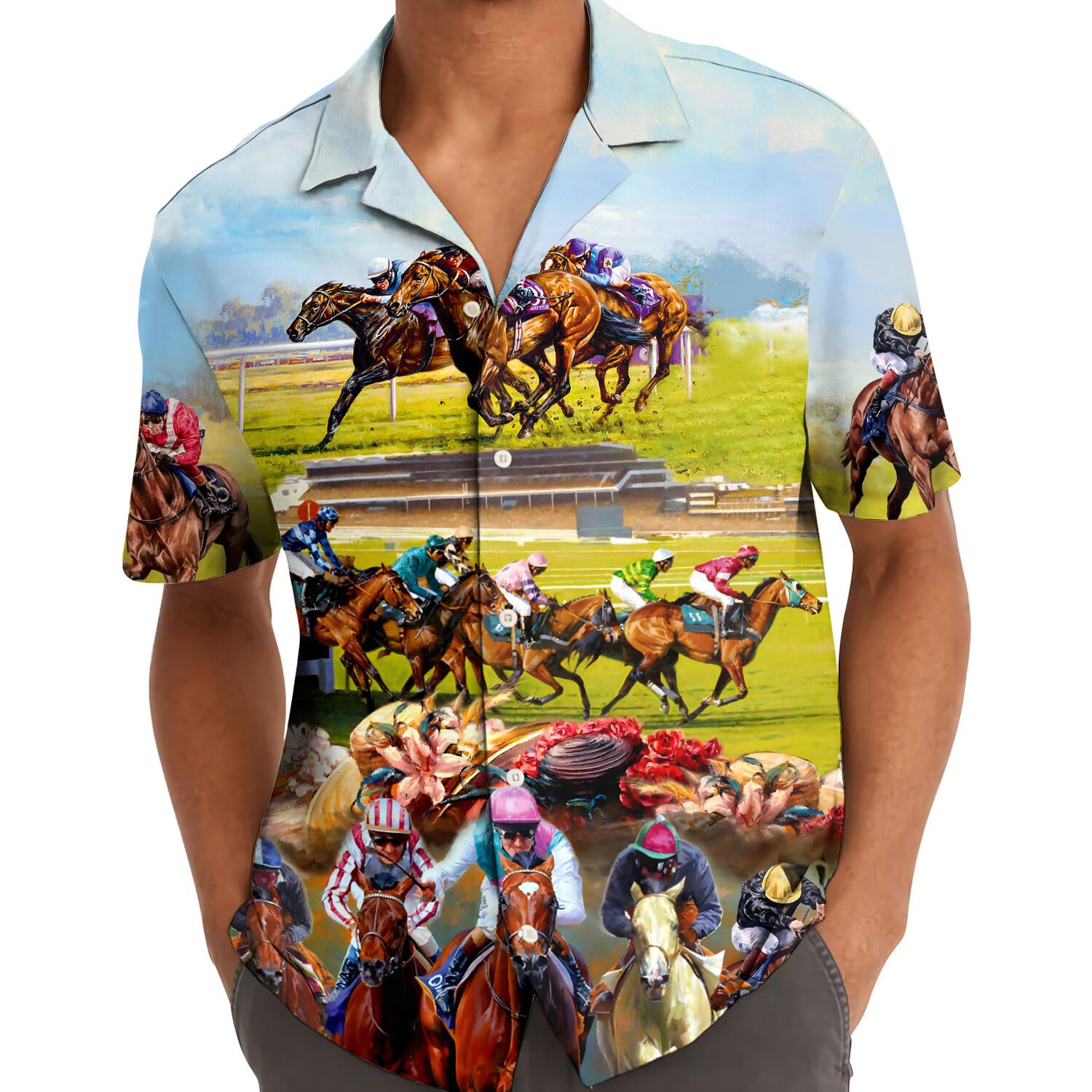 Horse Racing Hawaiian Shirt - Gallop into Style
