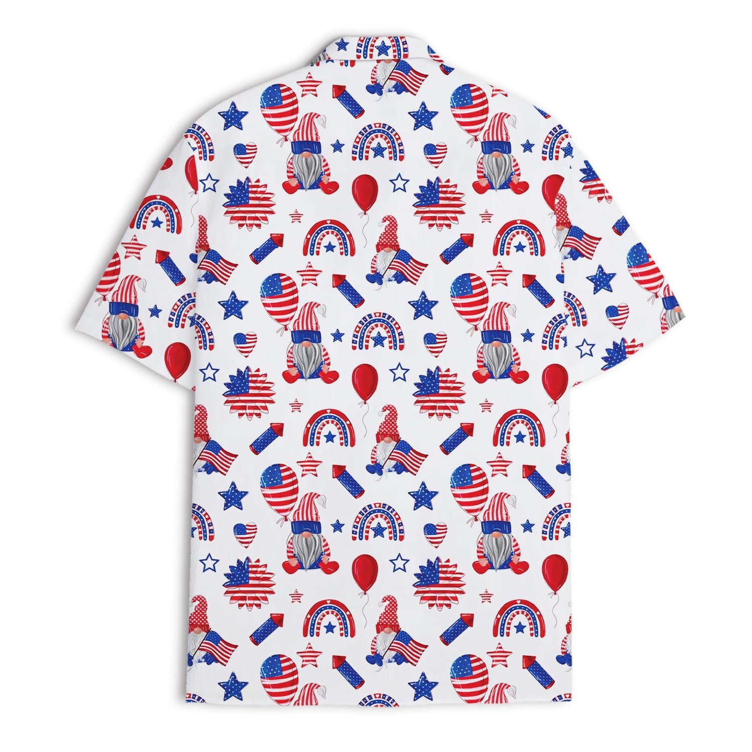 4th of July Gnome Hawaiian Shirt - Patriotic USA Celebration Vibes