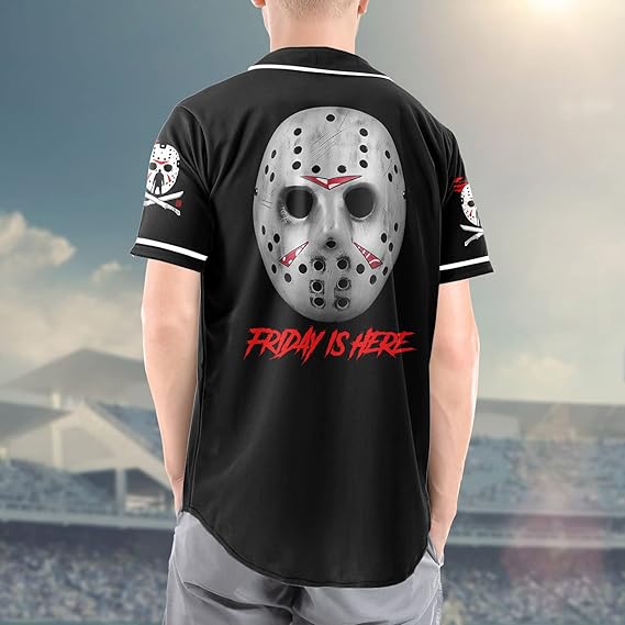 Jason Voorhees Baseball Jersey - Friday the 13th Horror Shirt