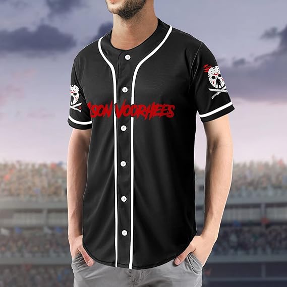 Jason Voorhees Baseball Jersey - Friday the 13th Horror Shirt