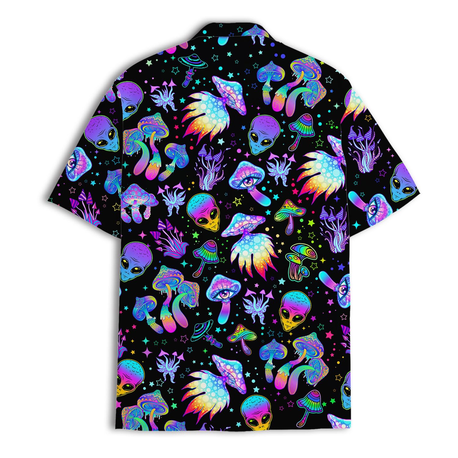 Psychedelic Alien Mushroom Hawaiian Shirt - Trippy Spacecore Style