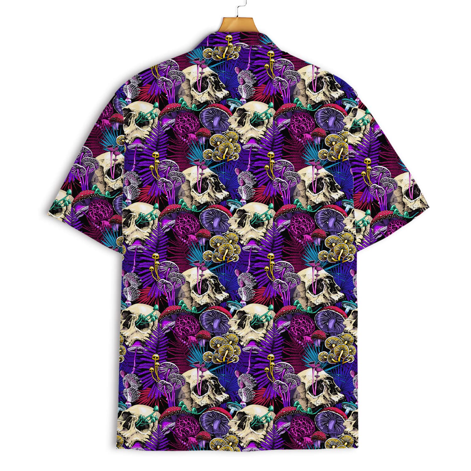 Skull & Mushroom Hawaiian Shirt - Dark Tropical Gothic Aloha Shirt for Men