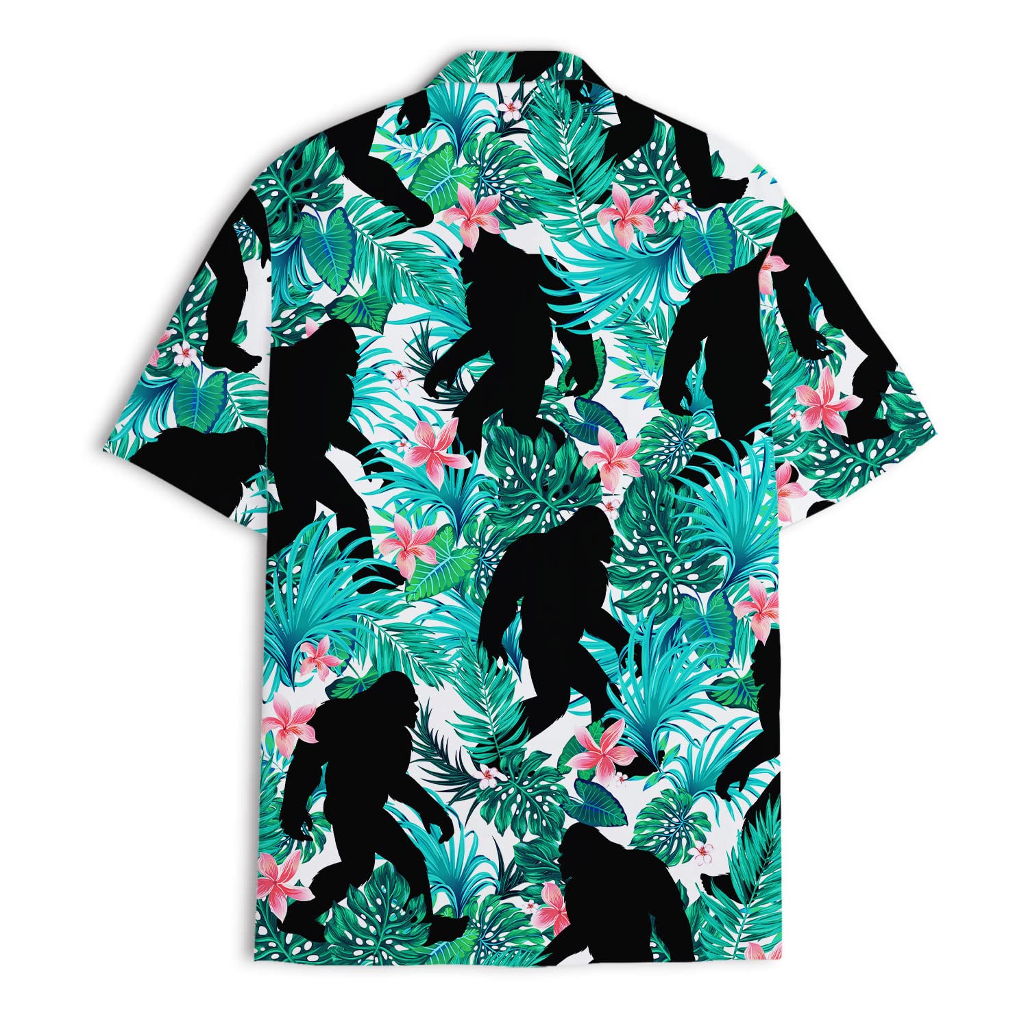 Bigfoot Hawaiian Shirt - Tropical Sasquatch Aloha Shirt for Men