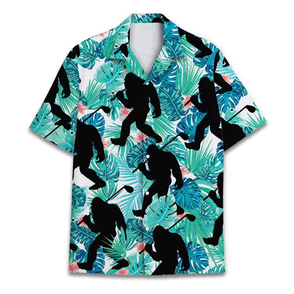 Bigfoot Golf Hawaiian Shirt - Funny Sasquatch Summer Shirt