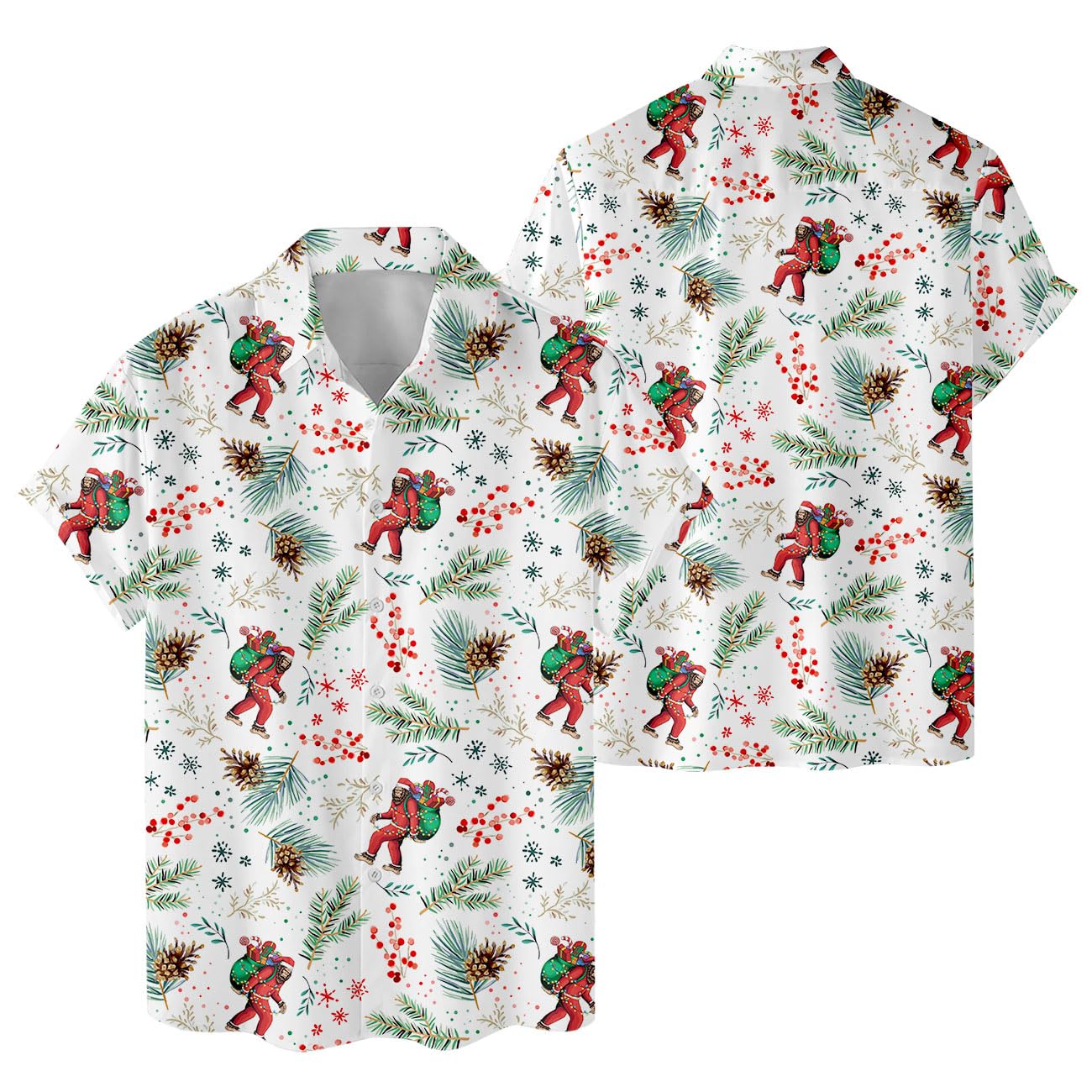 Santa Hawaiian Shirt - Funny Christmas Aloha Shirt for Men