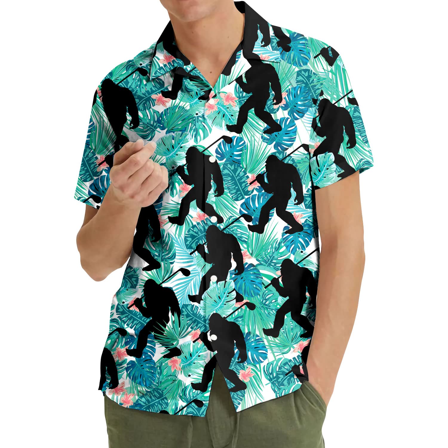 Bigfoot Golf Hawaiian Shirt - Funny Sasquatch Summer Shirt