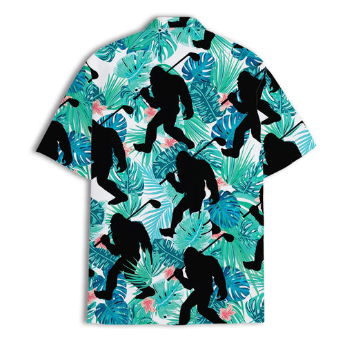 Bigfoot Golf Hawaiian Shirt - Funny Sasquatch Summer Shirt