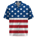 American Flag Hawaiian Shirt - USA Patriotic Stars & Stripes Print