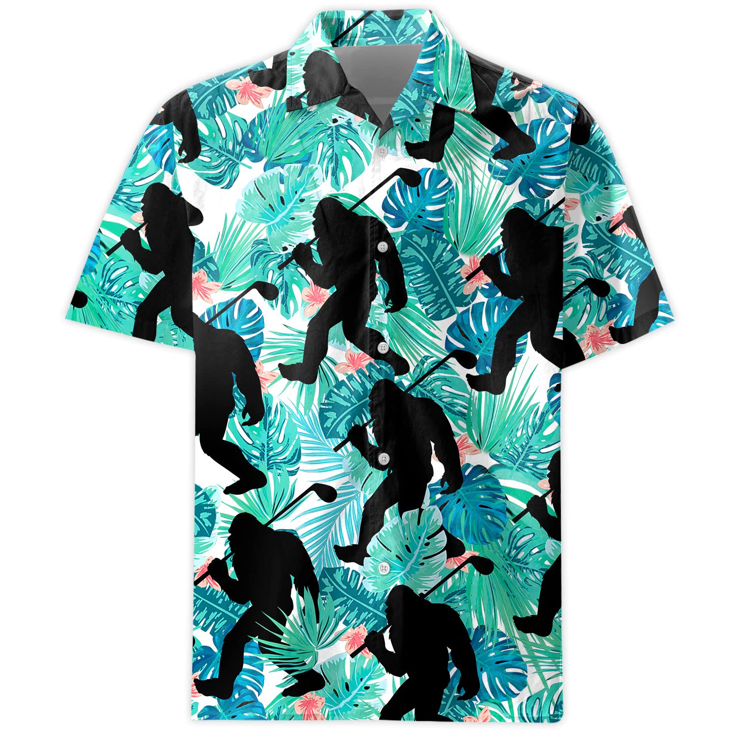 Bigfoot Golf Hawaiian Shirt - Funny Sasquatch Summer Shirt