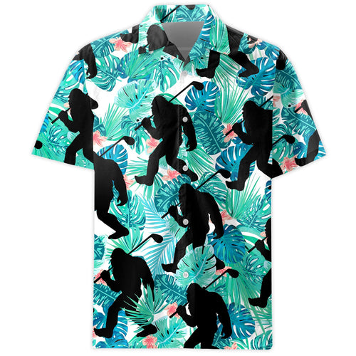 Bigfoot Golf Hawaiian Shirt - Funny Sasquatch Summer Shirt