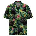 Black Cat Hawaiian Shirt - Tropical Jungle Aloha Shirt for Cat Lovers