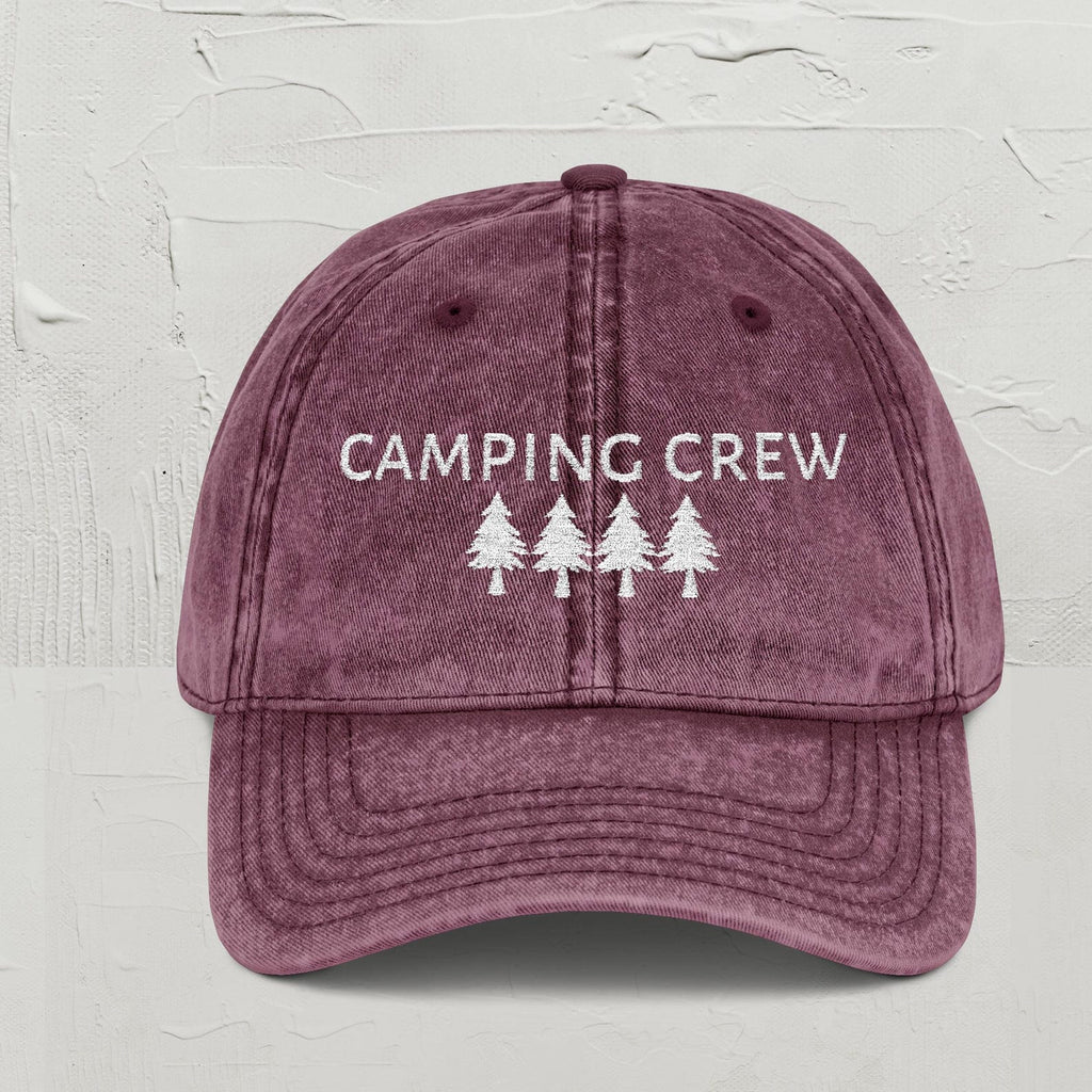 Camping Crew Hat - Embroidered Forest Dad Cap for Outdoor Lovers