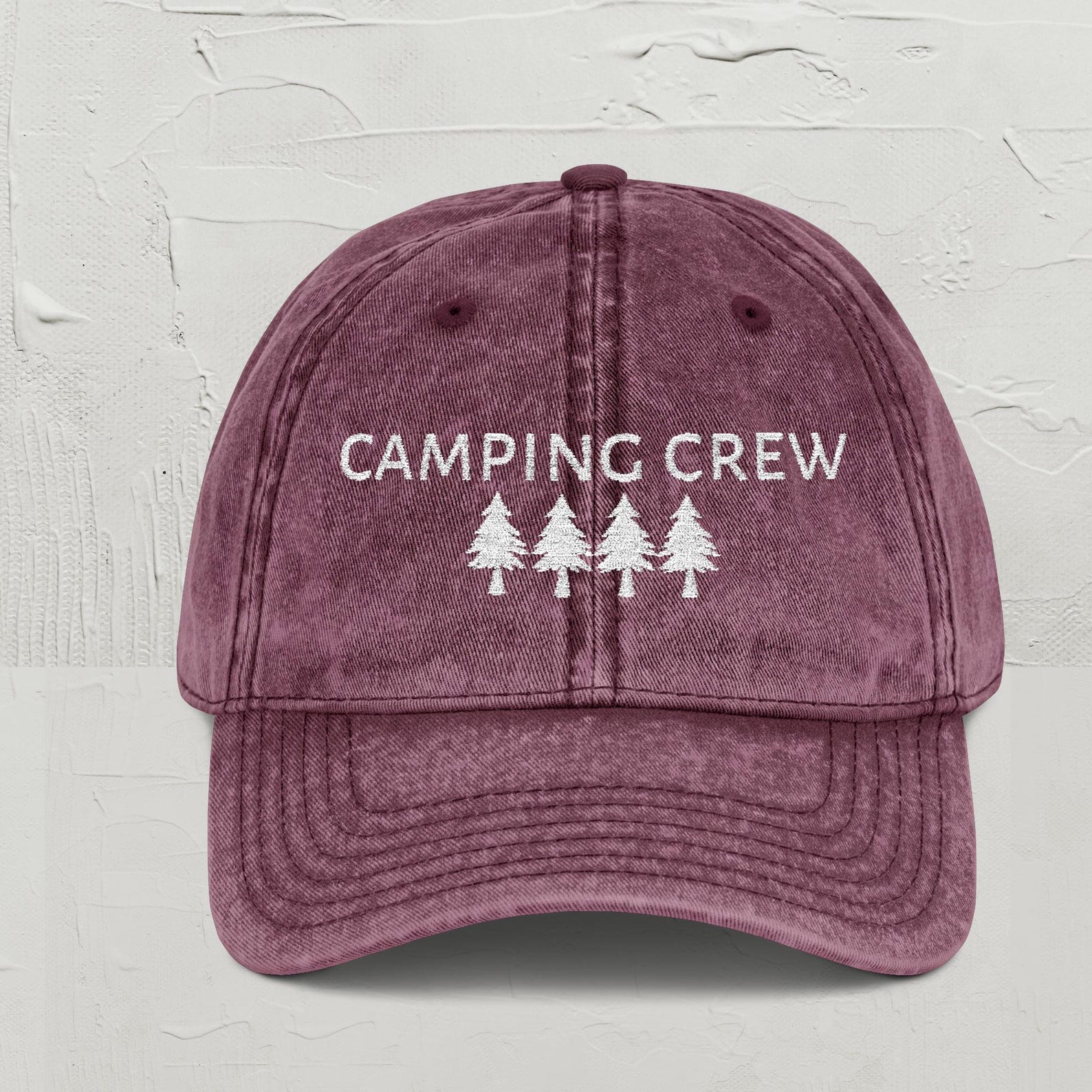 Camping Crew Hat - Embroidered Forest Dad Cap for Outdoor Lovers