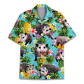 Funny Possum Hawaiian Shirt - Tropical Pineapple & Flower Print Aloha Shirt