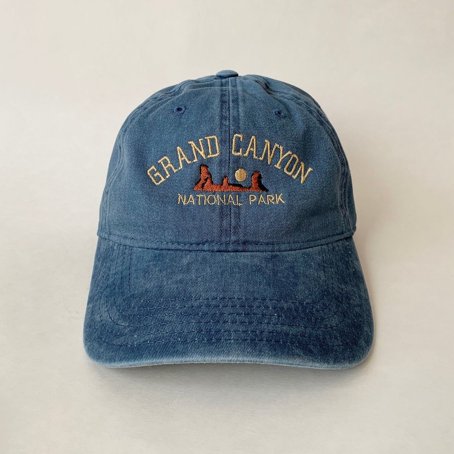 Grand Canyon Embroidered Hat - Washed Blue National Park Cap