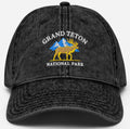 Grand Teton National Park Hat - Embroidered Elk & Mountain Dad Cap