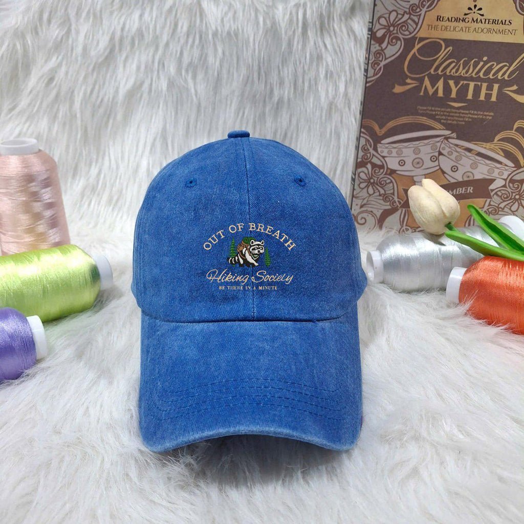 Out of Breath Hiking Society Hat - Funny Panda Embroidered Cap