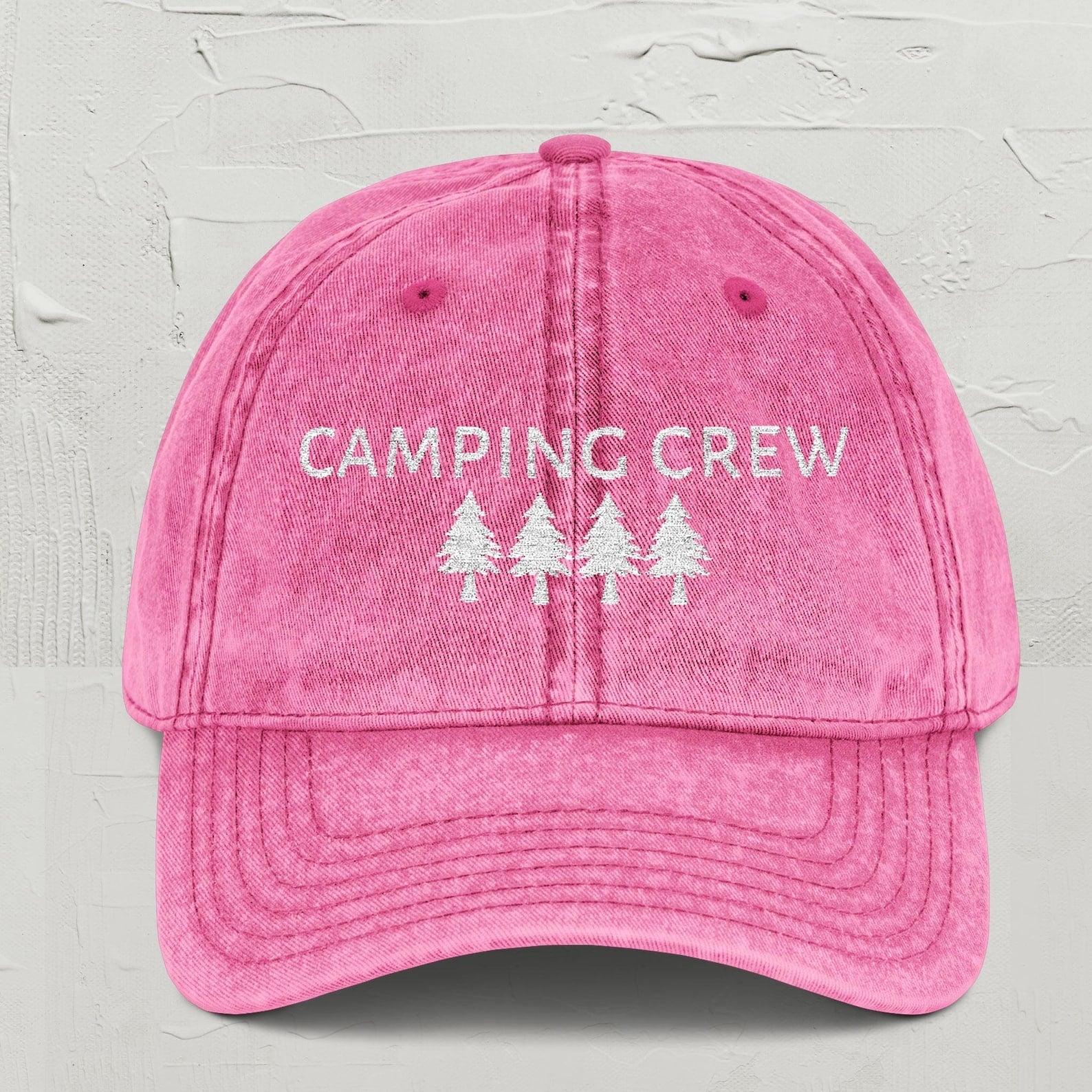 Camping Crew Hat - Embroidered Forest Dad Cap for Outdoor Lovers
