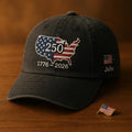 Custom USA Map Hat Patriotic 250th Anniversary 1776-2026 America Semiquincentennial Embroidered Baseball Cap Gift