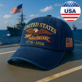 Custom Name United States 250th Anniversary Hat 1776-2026 Eagle Embroidered Navy Blue Patriotic Cap American Flag Gift Made in USA