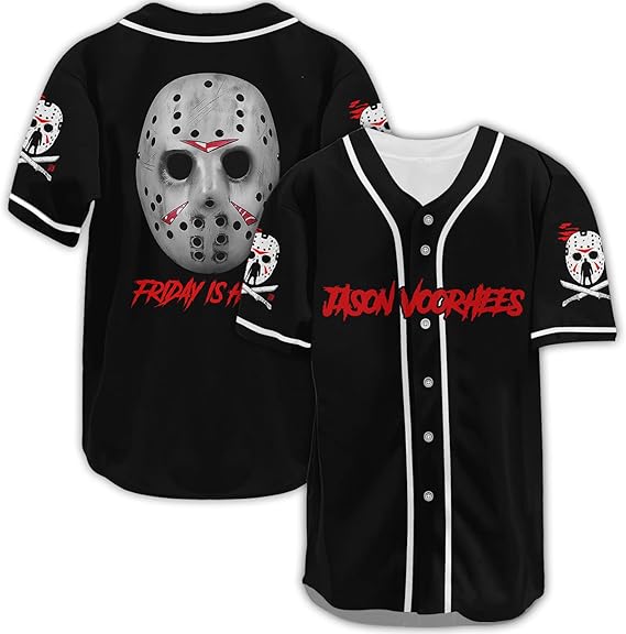 Jason Voorhees Baseball Jersey - Friday the 13th Horror Shirt