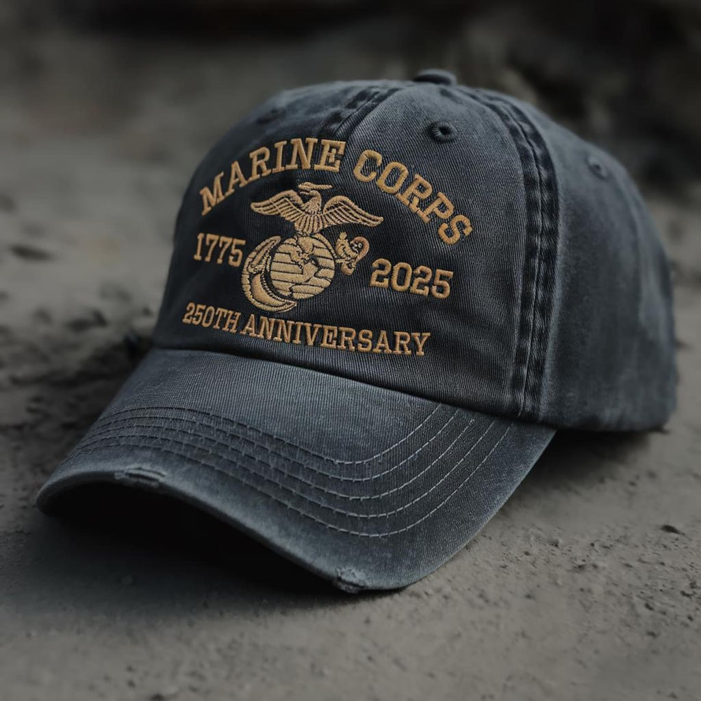 Marine Corps 250th Anniversary Hat - 1775 to 2025 Embroidered Cap