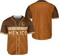 Mexico Brown Baseball Jersey - Vintage Aztec Heritage Shirt