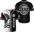 Mexico Baseball Jersey - Black and White Eagle Snake Shirt, Bold Heritage Design