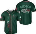 Mexico Green Baseball Jersey - Tribal Eagle Head Heritage Shirt