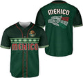 Mexico Eagle Baseball Jersey - Tribal Aztec Green Heritage Shirt