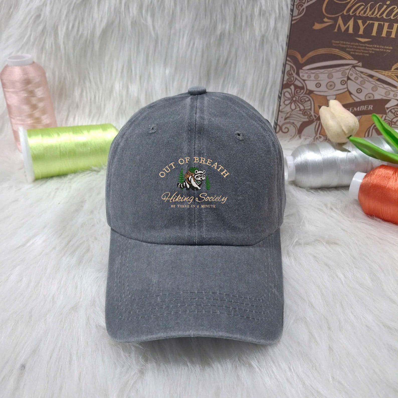 Out of Breath Hiking Society Hat - Funny Panda Embroidered Cap