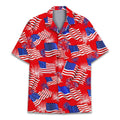 4th of July Hawaiian Shirt - Patriotic USA Flag & Fireworks Aloha Shirt for Men