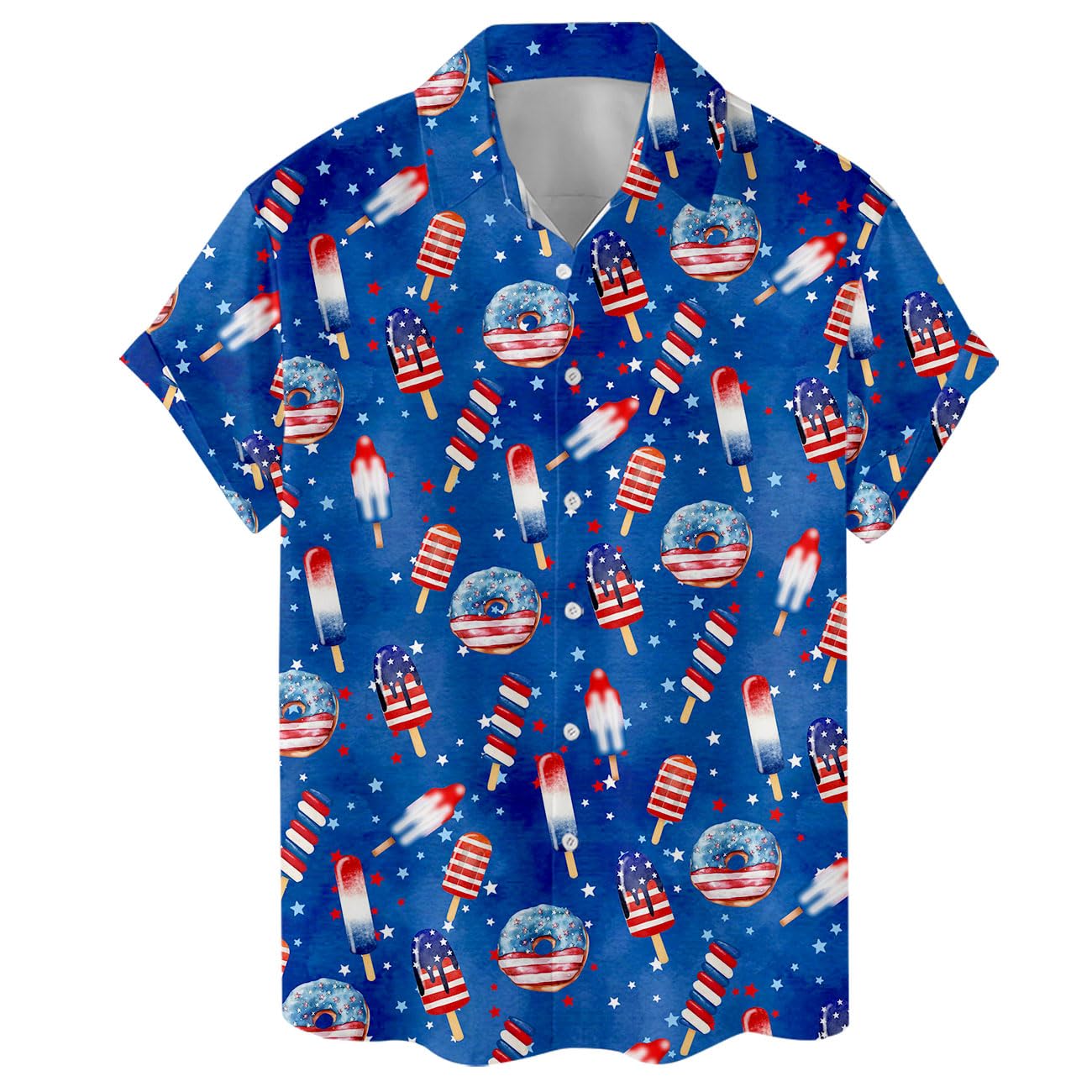 Patriotic Popsicle Hawaiian Shirt - 4th of July Ice Cream Vibes