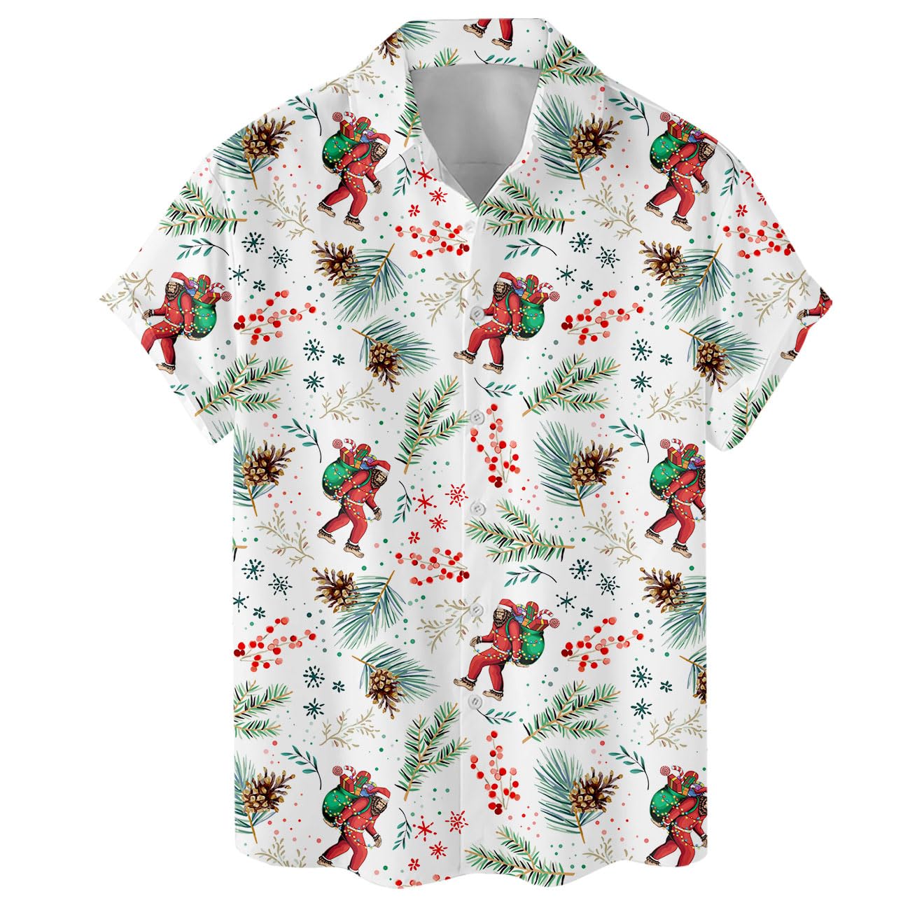 Santa Hawaiian Shirt - Funny Christmas Aloha Shirt for Men
