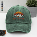 Seek Adventure Embroidered Hat - Green Washed Dad Cap