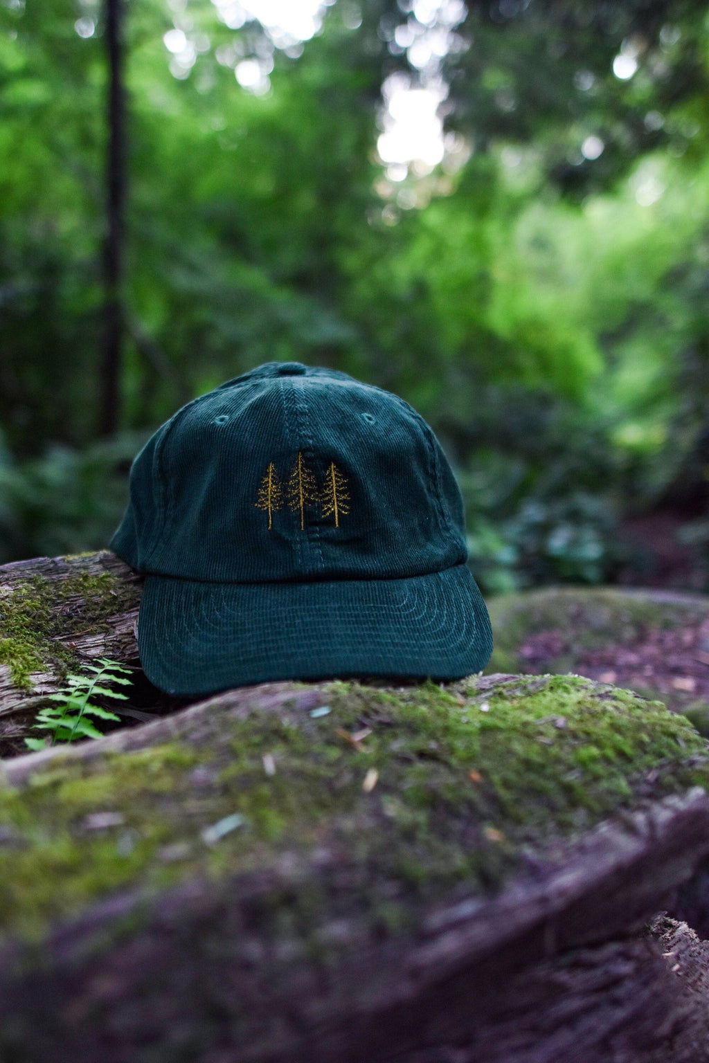 Mountain Trout Embroidered Hat - Washed Navy Fishing Cap