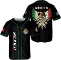Mexico Baseball Jersey - Tricolor Winged Eagle Shirt, Mexican Flag Pride Apparel